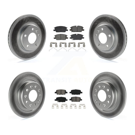 Front Rear Coated Disc Brake Rotors And Semi-Metallic Pads Kit For Chevrolet Malibu KGS-102806