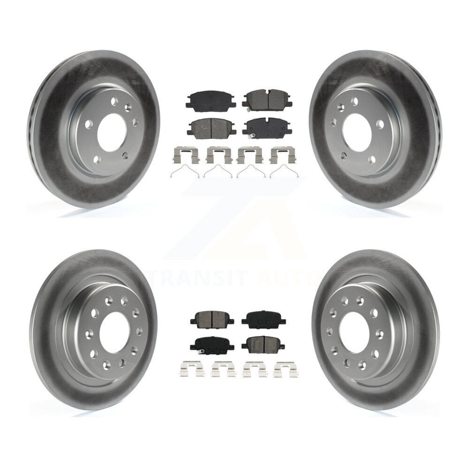 Front Rear Coated Disc Brake Rotors And Semi-Metallic Pads Kit For Chevrolet Malibu KGS-102806