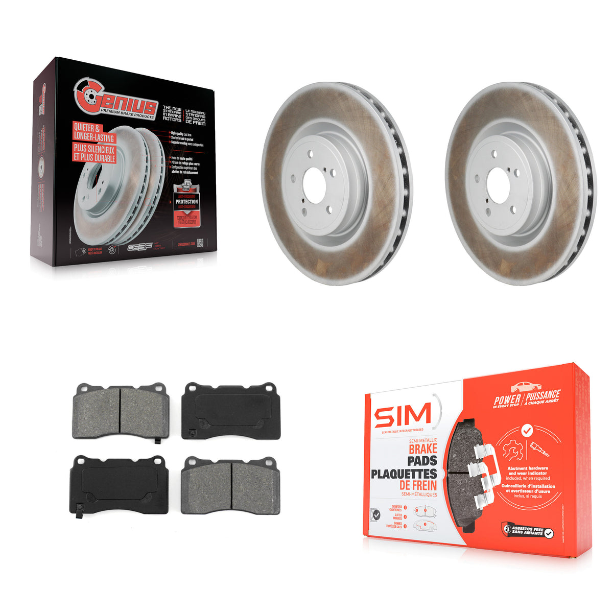 Front Coated Disc Brake Rotors And Semi-Metallic Pad Kit For Subaru BRZ Impreza Toyota 86 KGS-102816