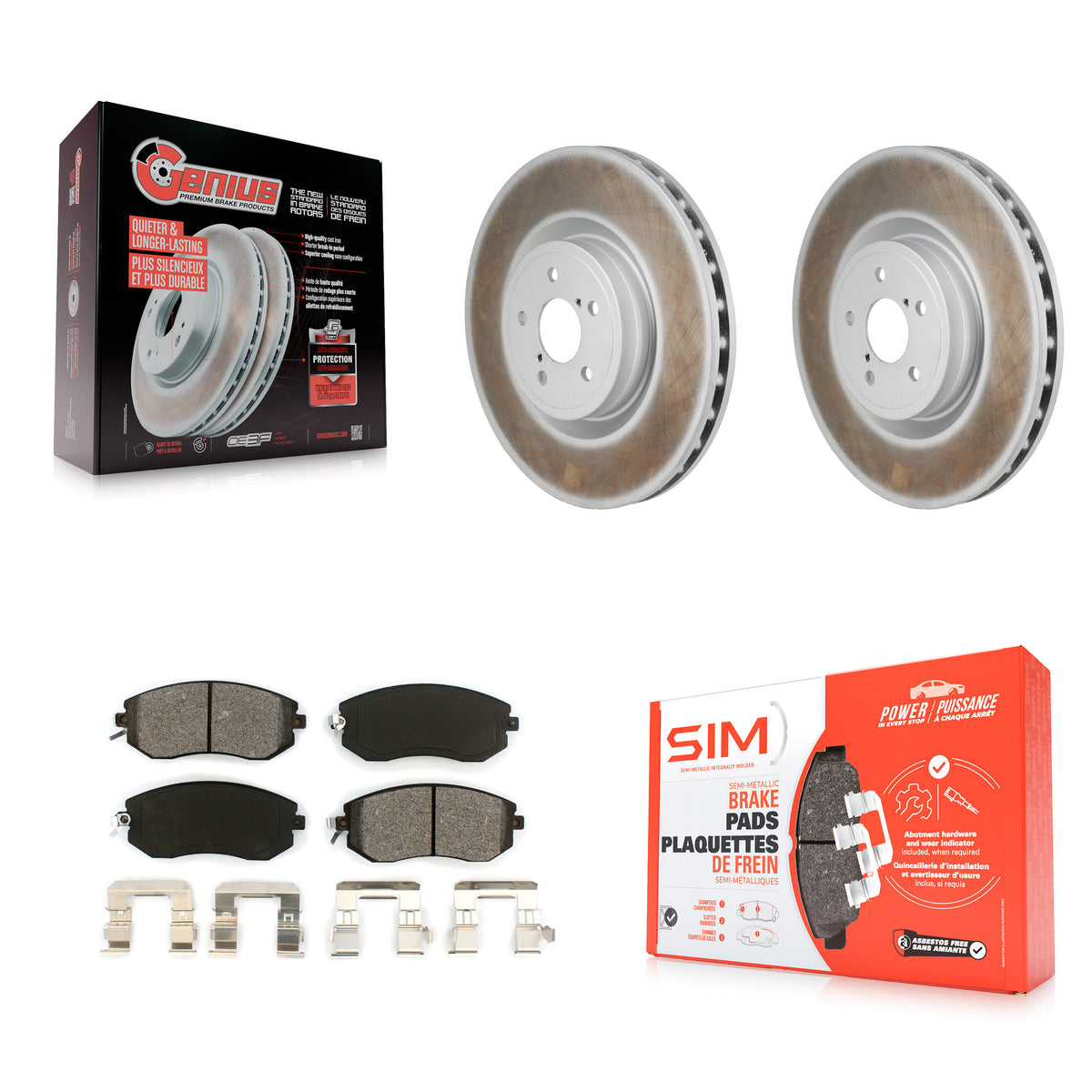 Front Coat Brake Rotors Semi-Metallic Pad Kit For 19 Toyota 86 Base GT With Brembo Brakes KGS-102817