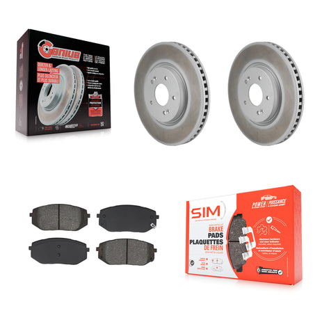 Front Coat Brake Rotors Semi-Metallic Pad Kit For Hyundai Tucson Kia Sportage Ioniq 5 EV6 KGS-102826