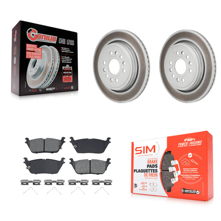Rear Coated Disc Brake Rotor And Semi-Metallic Pad Kit For Ram 1500 Jeep Wagoneer Grand L KGS-102840