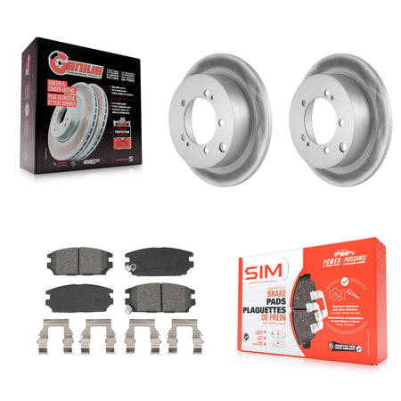 Rear Coated Disc Brake Rotors And Semi-Metallic Pads Kit For 1995 Mitsubishi Eclipse AWD KGS-102854