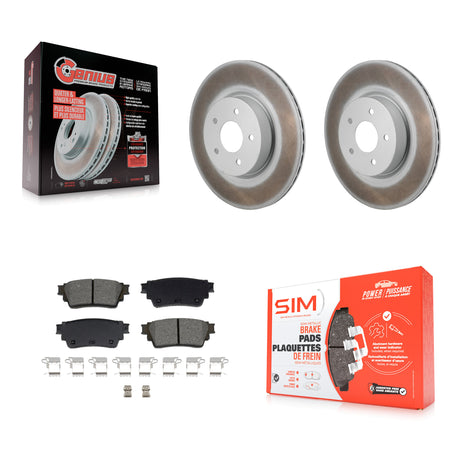 Rear Coated Brake Rotors Semi-Metallic Pad Kit For Mitsubishi Outlander Nissan Pathfinder KGS-102862