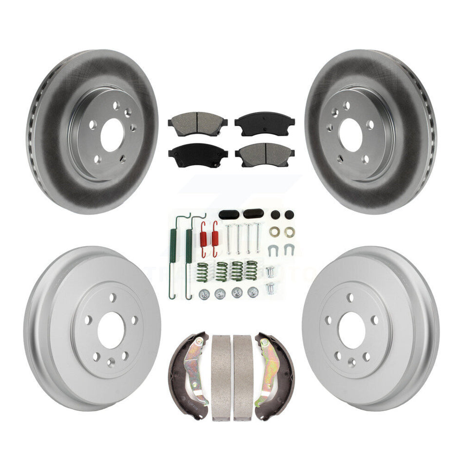 Front Rear Coat Brake Rotor Semi-Metallic Pad Drum Kit (7Pc) For 13-14 Chevrolet Sonic RS KGS-102878