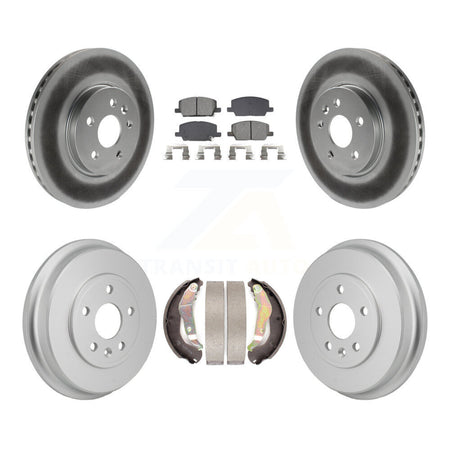 Front Rear Coated Disc Brake Rotors Semi-Metallic Pads And Drum Kit For Chevrolet Trax KGS-102889