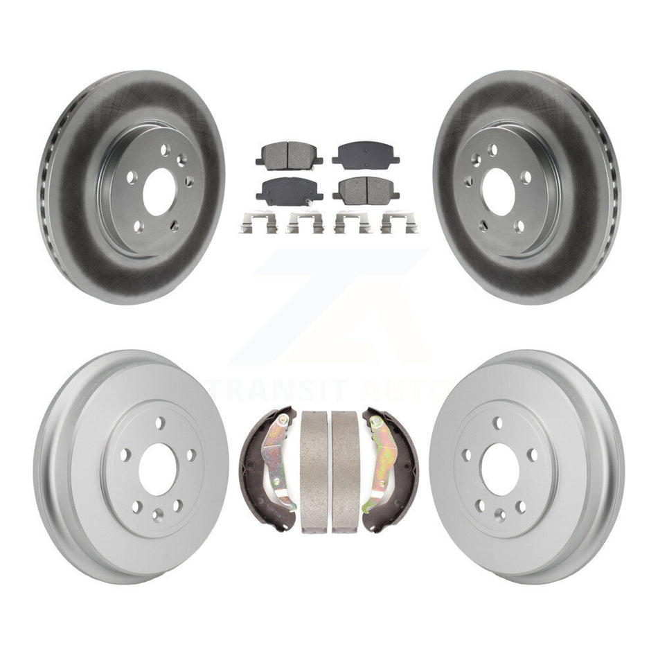 Front Rear Coated Disc Brake Rotors Semi-Metallic Pads And Drum Kit For Chevrolet Trax KGS-102889