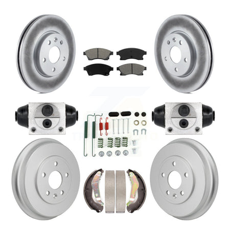 Front Rear Coated Disc Brake Rotor Semi-Metallic Pad & Drum Kit (9Pc) For Chevrolet Sonic KGS-102903