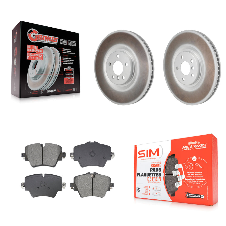 Front Coated Disc Brake Rotors And Semi-Metallic Pads Kit For BMW 228i Gran Coupe KGS-102906