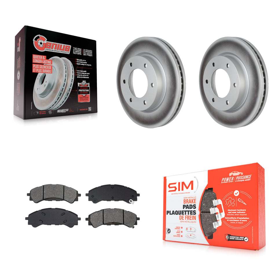 Front Coated Disc Brake Rotors And Semi-Metallic Pads Kit For Ford Ranger Bronco KGS-102909