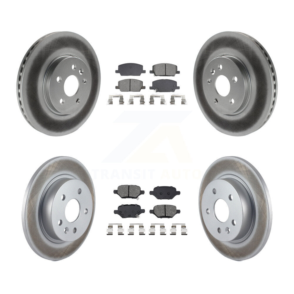 Front Rear Coated Disc Brake Rotors Semi-Metallic Pad Kit For Buick Encore Chevrolet Trax KGS-102916