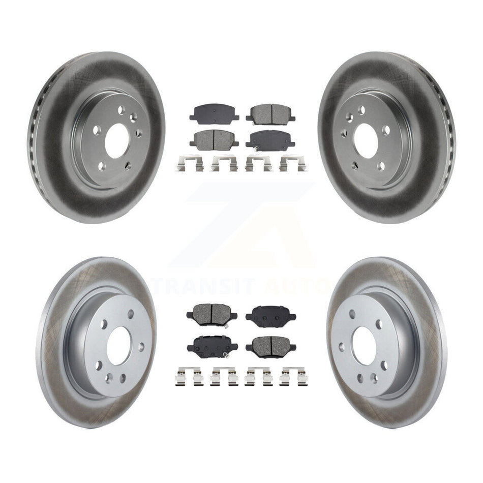 Front Rear Coated Disc Brake Rotors Semi-Metallic Pad Kit For Buick Encore Chevrolet Trax KGS-102916