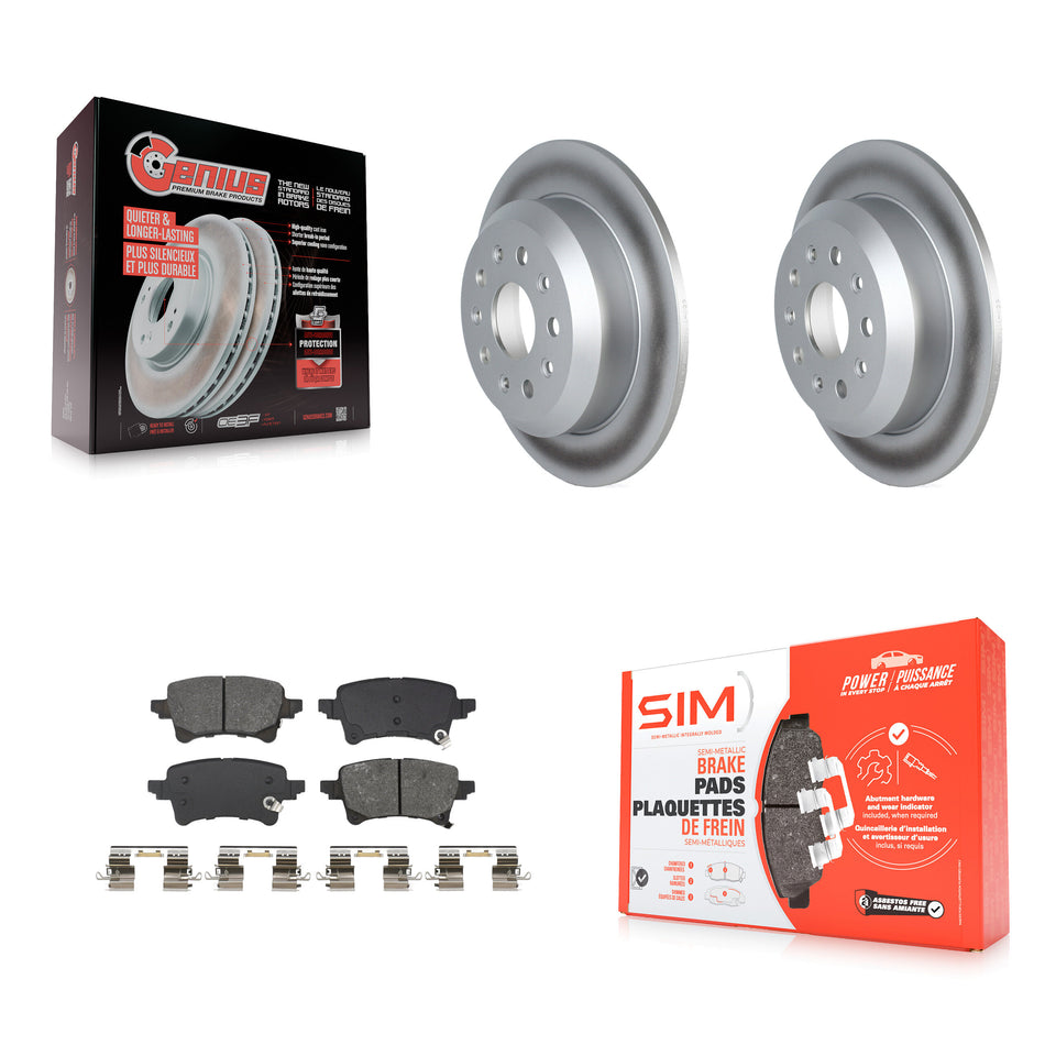 Rear Coated Disc Brake Rotors And Semi-Metallic Pads Kit For Jeep Wrangler KGS-102930
