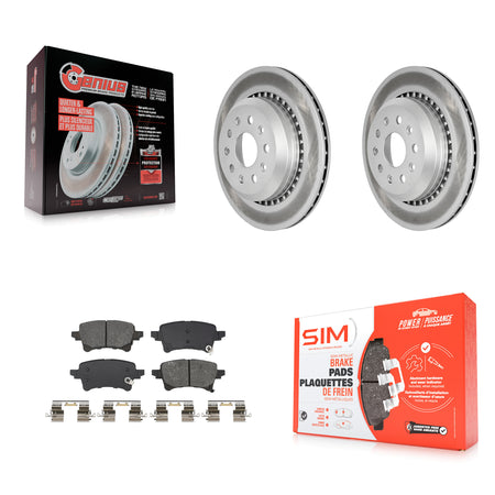 Rear Coated Disc Brake Rotors And Semi-Metallic Pads Kit For Jeep Wrangler Gladiator KGS-102931