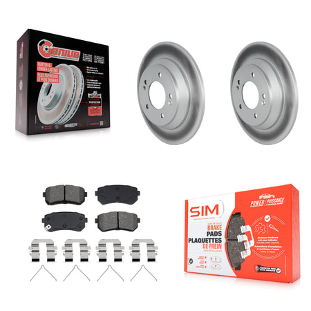 Rear Coated Disc Brake Rotors And Semi-Metallic Pads Kit For Hyundai Kona KGS-102935
