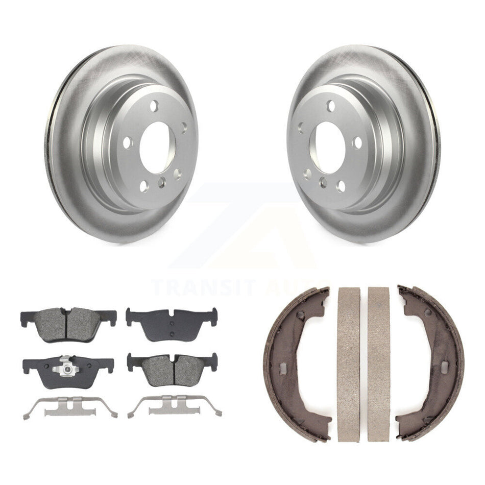 Rear Disc Coated Rotors Semi-Metallic Pads And Parking Shoes Kit For BMW 320i xDrive 428i KGS-102951