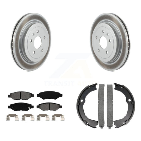 Rear Disc Coated Rotors Semi-Metallic Pads And Parking Shoes Kit For Chevrolet Camaro CTS KGS-102970
