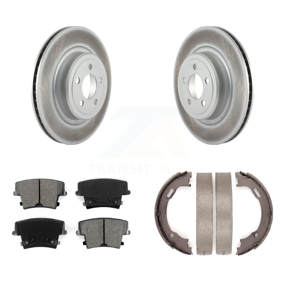 Rear Disc Coated Rotors Semi-Metallic Pads And Parking Shoes Kit For Dodge Charger Magnum KGS-103010