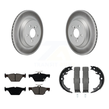 Rear Disc Coated Rotors Semi-Metallic Pads & Parking Brake Shoes Kit For Subaru Crosstrek KGS-103250