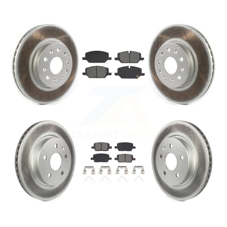 Front Rear Coated Disc Brake Rotors And Semi-Metallic Pads Kit For Chevrolet Camaro LT KGS-103575