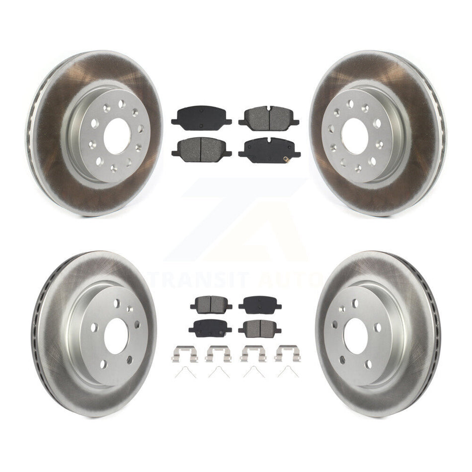 Front Rear Coated Disc Brake Rotors And Semi-Metallic Pads Kit For Chevrolet Camaro LT KGS-103575