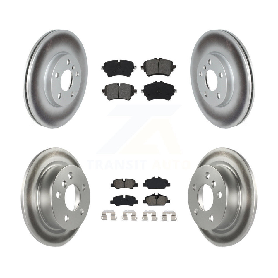 Front Rear Coat Brake Rotors Semi-Metallic Pad Kit For 2022 Mini Cooper S with GAS engine KGS-103576