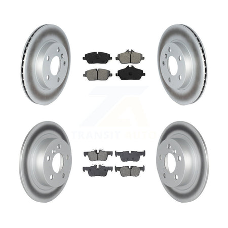 Front Rear Coated Disc Brake Rotors And Semi-Metallic Pads Kit For BMW i3 i3s KGS-103597