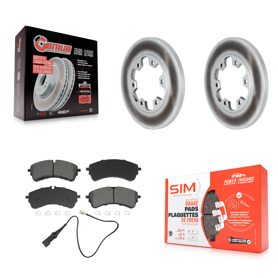 Rear Coat Brake Rotors Semi-Metallic Pad Kit For Ford Transit-250 Transit-150 Transit-350 KGS-103612