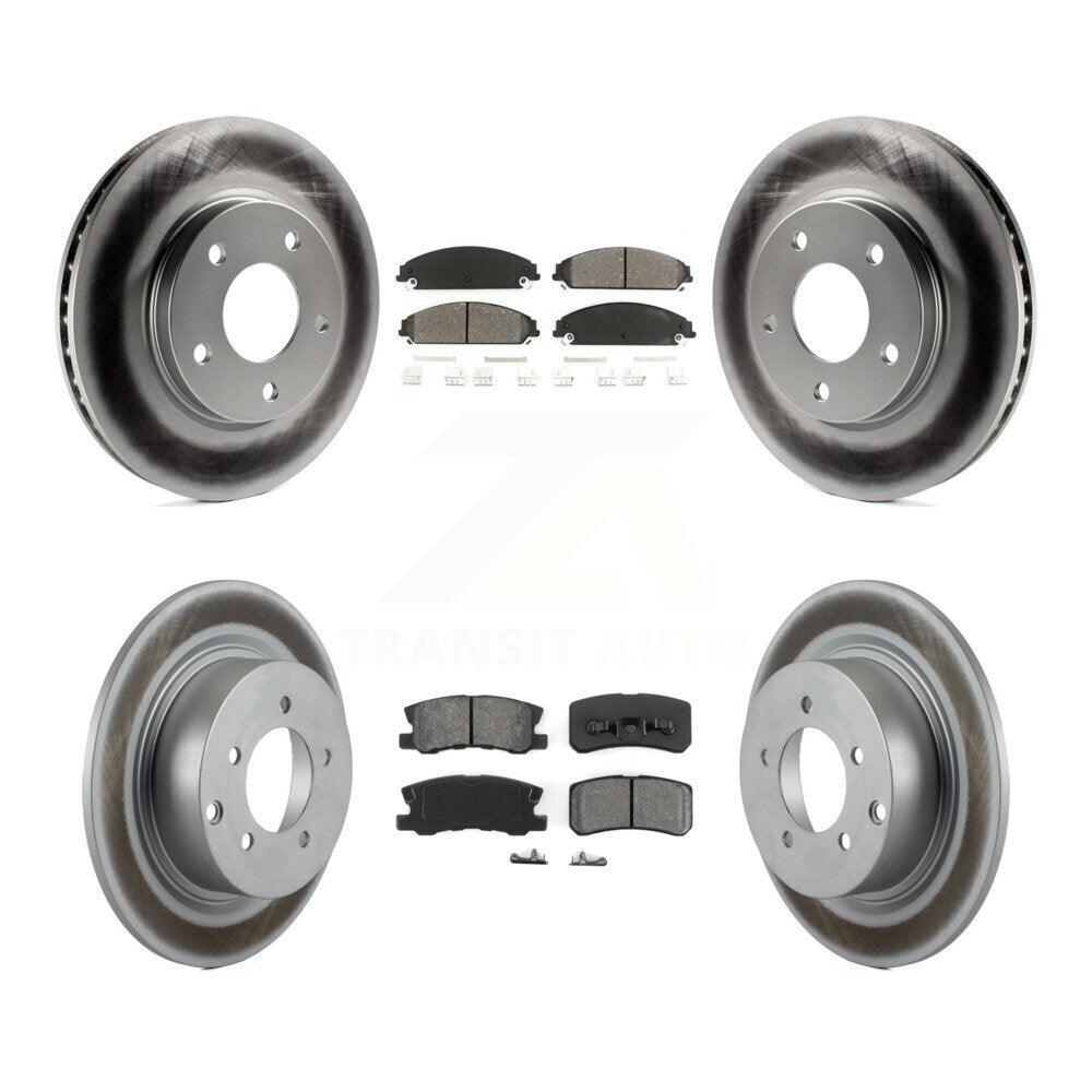 Front Rear Coat Disc Brake Rotors Semi-Metallic Pad Kit For 2008-2009 Dodge Caliber SRT-4 KGS-103629