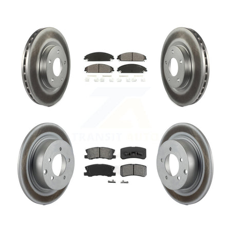 Front Rear Coat Disc Brake Rotors Semi-Metallic Pad Kit For 2008-2009 Dodge Caliber SRT-4 KGS-103630