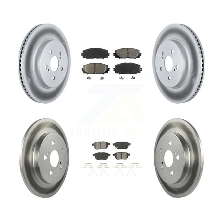 Front Rear Coat Brake Rotors Semi-Metallic Pad Kit For 2019 Toyota Prius Prime From 05 19 KGS-103632