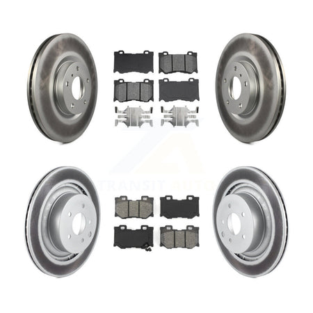 Front Rear Coat Brake Rotor Semi-Metallic Pad Kit For INFINITI G37 AWD With Brembo Brakes KGS-103635