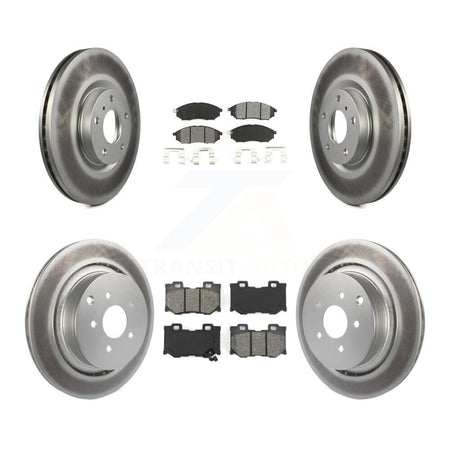 Front Rear Coat Brake Rotor Semi-Metallic Pad Kit For INFINITI M37 QX70 Q70 Q70L M56 M35h KGS-103636