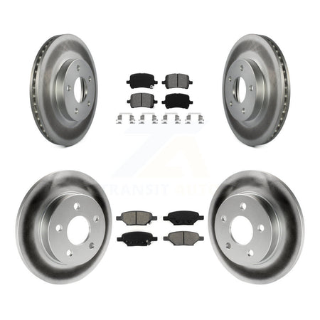 Front Rear Coated Brake Rotor Semi-Metallic Pad Kit For 07-08 Pontiac G5 Disc rear brakes KGS-103637