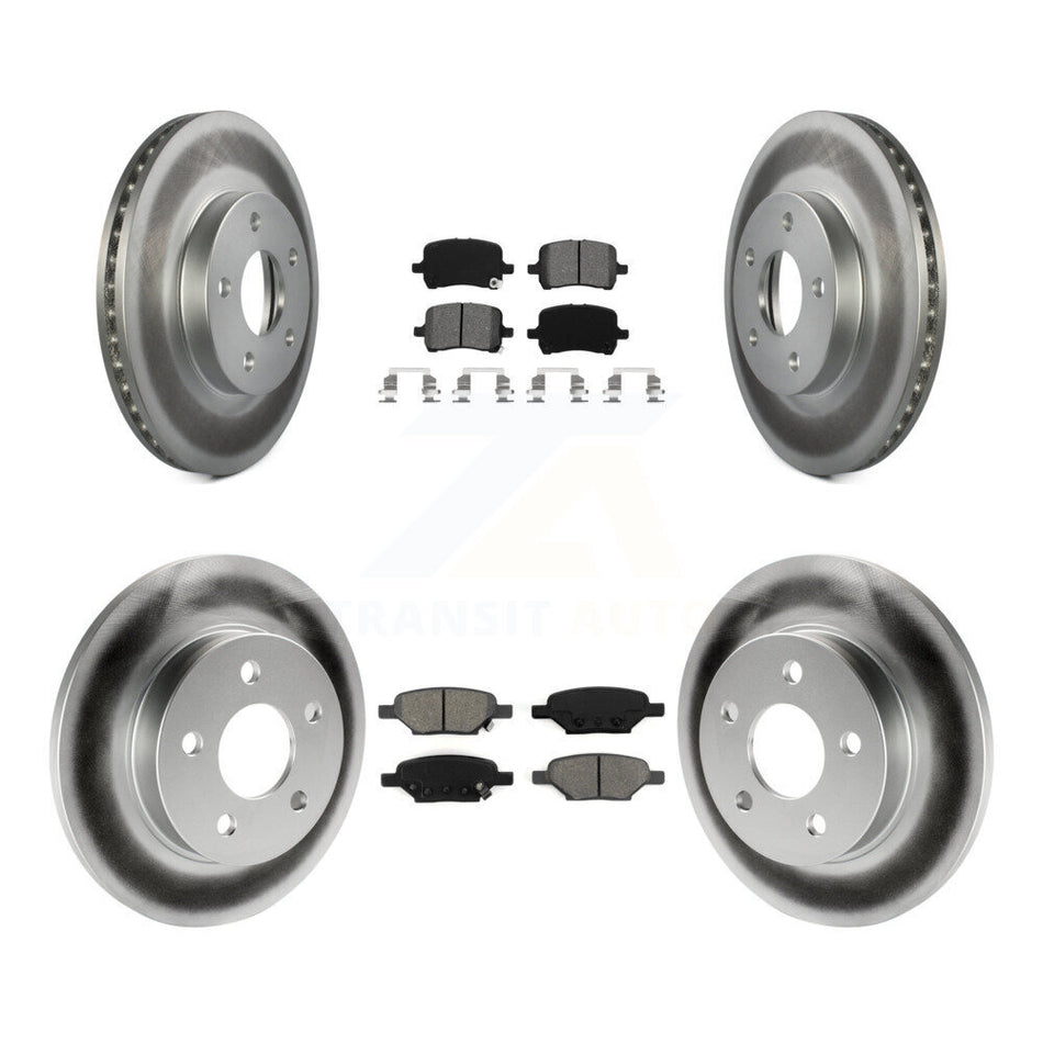 Front Rear Coated Brake Rotor Semi-Metallic Pad Kit For 07-08 Pontiac G5 Disc rear brakes KGS-103637