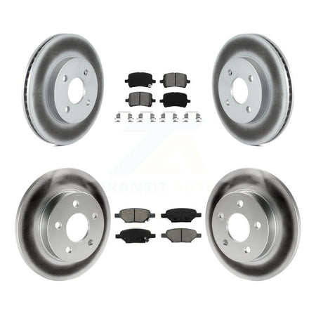 Front Rear Coated Brake Rotor Semi-Metallic Pad Kit For 07-08 Pontiac G5 Disc rear brakes KGS-103638