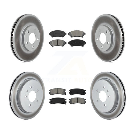 Front Rear Coat Brake Rotors Semi-Metallic Pad Kit For Cadillac Seville With Vented Rotor KGS-103639