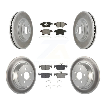 Front Rear Coat Brake Rotors Semi-Metallic Pad Kit For 19-20 Ford Police Responder Hybrid KGS-103640