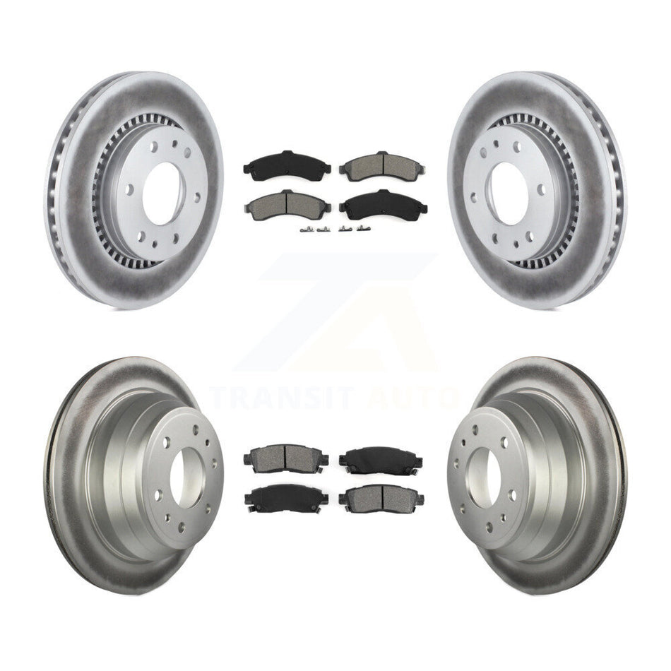 Front Rear Coat Brake Rotor Semi-Metallic Pad Kit For Isuzu Ascender With 3rd Row Seating KGS-103643