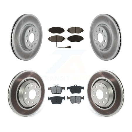 Front Rear Coated Brake Rotor Semi-Metallic Pad Kit For Volkswagen Arteon Audi A3 Quattro KGS-103644