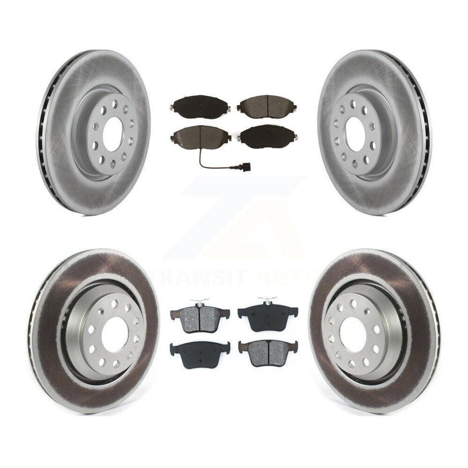 Front Rear Coated Brake Rotor Semi-Metallic Pad Kit For Volkswagen Arteon Audi A3 Quattro KGS-103644