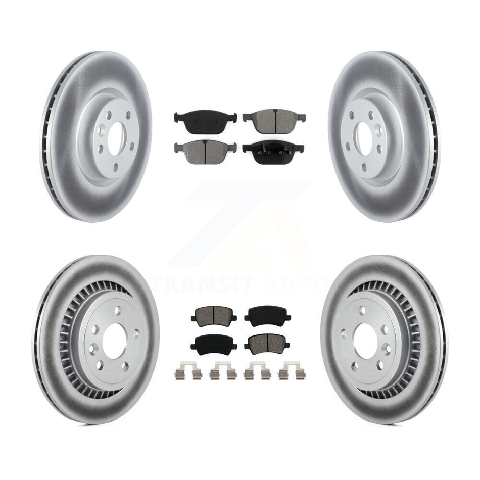 Front Rear Coated Brake Rotor Semi-Metallic Pad Kit For Volvo XC60 To Chassis VIN #785803 KGS-103652