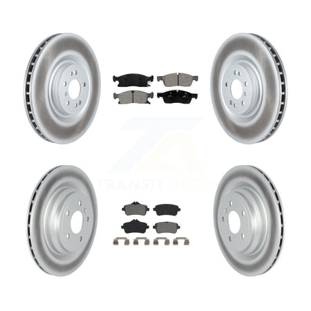 Front Rear Coated Disc Brake Rotors And Semi-Metallic Pads Kit For Mercedes-Benz GLE400 KGS-103655