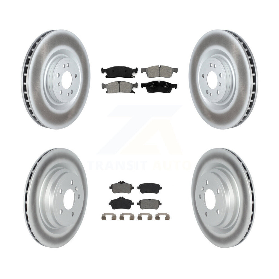 Front Rear Coated Disc Brake Rotors And Semi-Metallic Pads Kit For Mercedes-Benz GLE400 KGS-103655