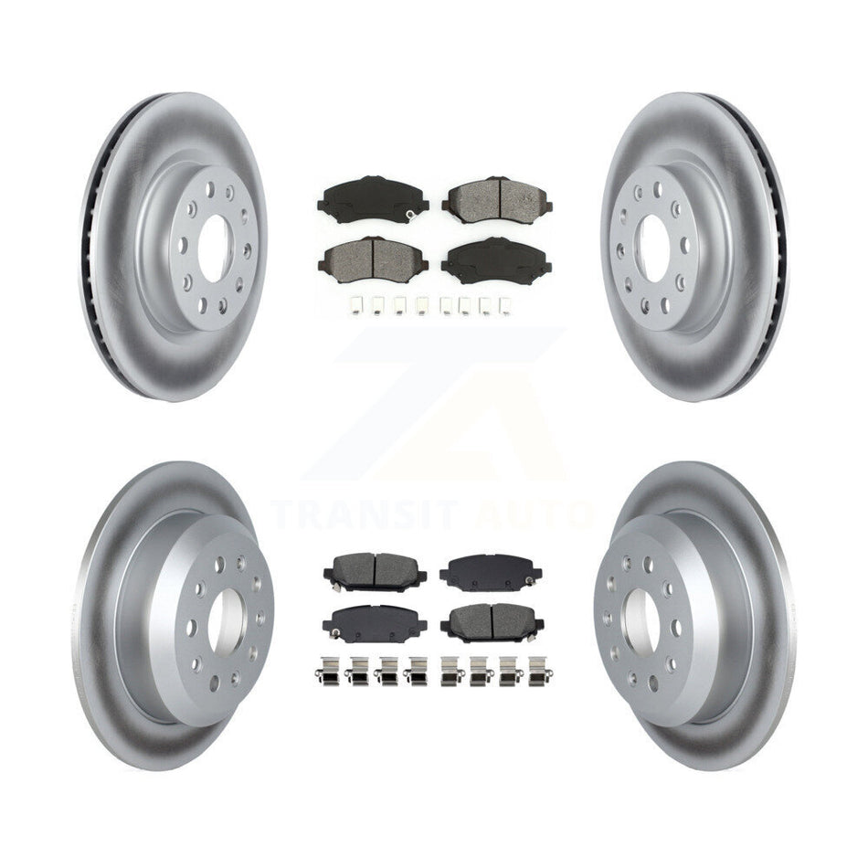 Front Rear Coat Disc Brake Rotors Semi-Metallic Pad Kit For 2018-2020 Jeep Wrangler Sport KGS-103658