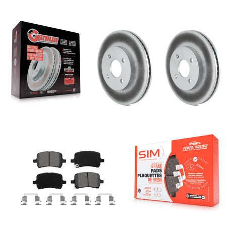 Front Coated Brake Rotors Semi-Metallic Pad Kit For 2007-2008 Pontiac G5 Disc rear brakes KGS-103668