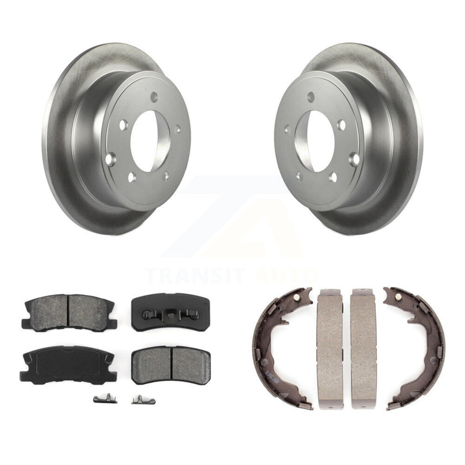 Rear Disc Coated Rotors Semi-Metallic Pads And Parking Shoes Kit For Jeep Patriot Compass KGS-103710