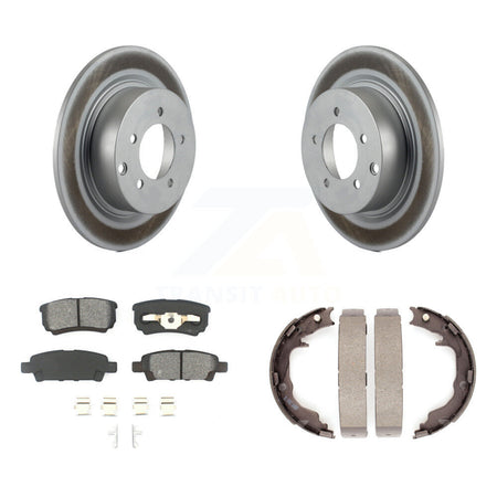 Rear Disc Coated Rotors Semi-Metallic Pads And Parking Shoes Kit For Jeep Patriot Compass KGS-103711