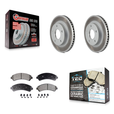 Front Coated Brake Rotors Ceramic Pad Kit For Chevrolet GMC Blazer S10 Jimmy Sonoma Isuzu KGT-100009