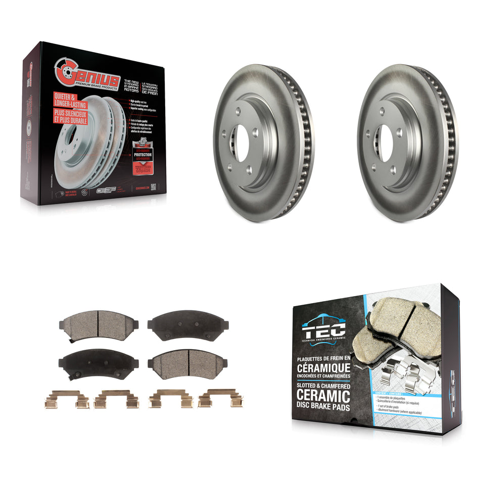 Front Coat Brake Rotor Ceramic Pad Kit For Buick Pontiac LaCrosse Grand Prix Allure Relay KGT-100027
